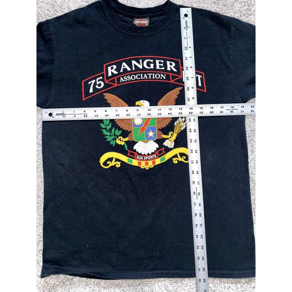 Harley-Davidson‎ T-Shirt 75th Ranger Association Size M Black Tshirt - Picture 7 of 7